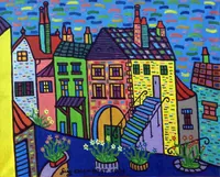 peinture : Paysage et fleurs à Sombernon