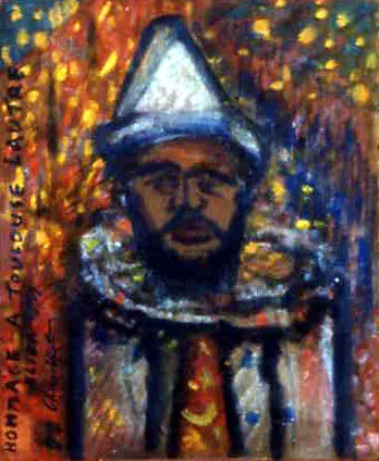 peinture hommage à Toulouse Lautrec. 1959