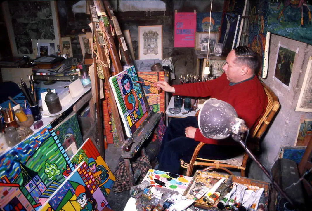 photo de Guy à l'atelier