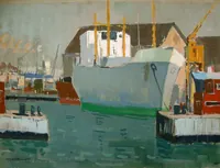 peinture : Port de St Nazaire