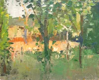 peinture : Jardin. Châteauneuf du pape