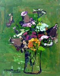 peinture : Zinnias