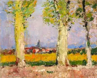 peinture : Chemin de la ferme de Bray