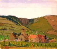peinture : Village de Brochon