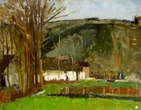 peinture : Le Foulon avant le lac