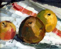 peinture : Les pommes