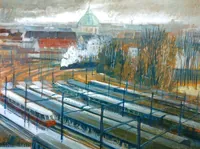 peinture : Gare de Dijon ville