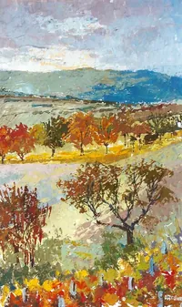peinture : Vers Corcelles les Monts