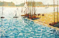 peinture : La base nautique du lac Kir