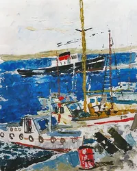 peinture : Port de Fos sur Mer 1
