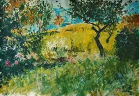 peinture : Friches à Flavignerot 2