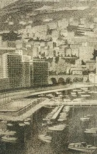 peinture : Le port de Monaco