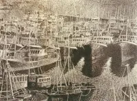 peinture : Chalutiers à Concarneau