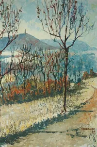peinture : Hiver à Flavignerot