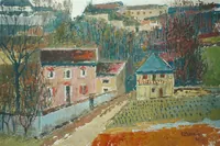 peinture : Chemin des carrières. Dijon