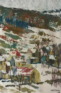 peinture : Neige à Corcelles