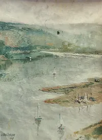 peinture : Lac Kir au Belvédaire de Talant