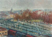 peinture : La gare de Dijon-ville
