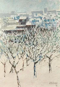 peinture : Neige à Talant