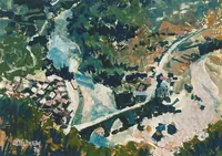 peinture : Le pont d'Arcons