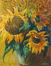 peinture : Les tournesols