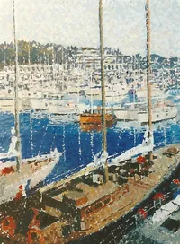 peinture : Port de St Raphael