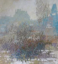 peinture : Hiver dans les jardins de Bellevue