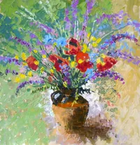 peinture : Bouquet de fleurs 2