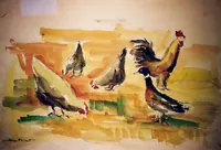 peinture : La ferme