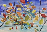 peinture : Feuilles mortes