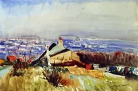 peinture : Vue sur la ville