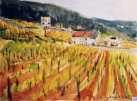 peinture : Les vignes I