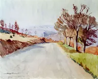peinture : La vieille route