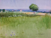 peinture : Prairie de plateau