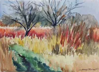 peinture : Vergers en friches