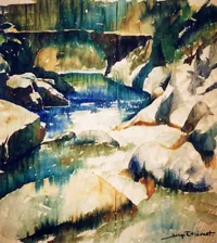 peinture : Le pont du Golo