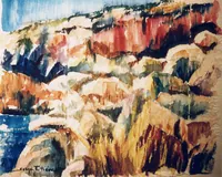peinture : Rochers à Roccapina I