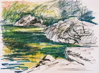 peinture : Berges du Rizzanese