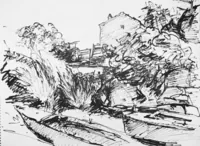 peinture : Plage de Tizzano
