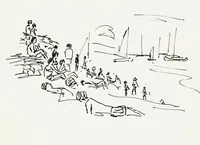 peinture : Voiliers à Chalain