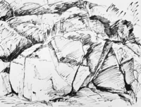 peinture : Berge du Rizzanese IV