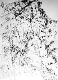 peinture : Berge du Rizzanese