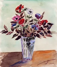 peinture : Bouquet champêtre