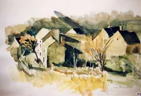 peinture : Maisons à Beaume les Messieurs