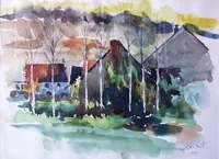 peinture : L'abeillier I