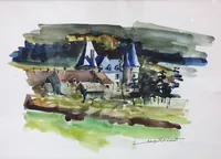 peinture : Blois sur Seille