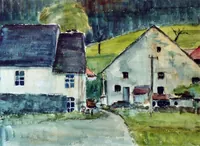 peinture : Maisons à Baume