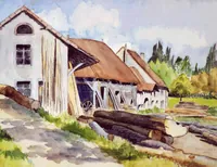 peinture : Jardin aux néfliers II