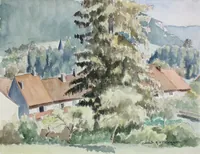 peinture : Village Jurassien