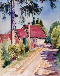 peinture : Fermes du Quart aux Veaux